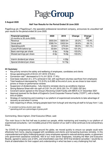Thumbnail PageGroup Half-year Report 2020-h1