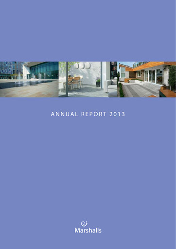 Thumbnail Marshalls plc Annual Report 2013