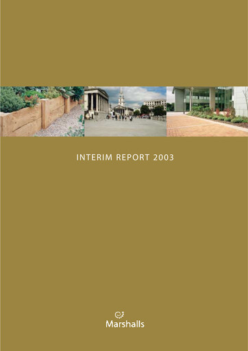 Thumbnail Marshalls plc Half-year Report 2003-h1