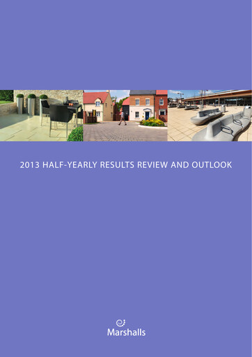 Thumbnail Marshalls plc Half-year Report 2013-h1