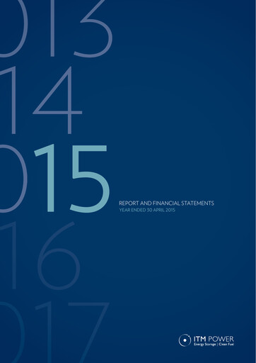Miniature ITM Power Rapport annuel 2015