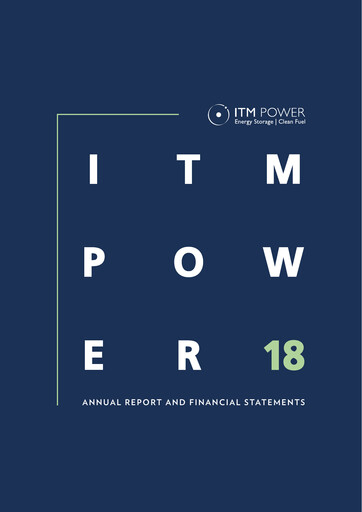Miniature ITM Power Rapport annuel 2018