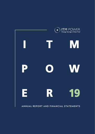 Miniature ITM Power Rapport annuel 2019