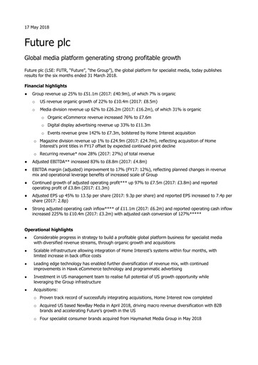 Thumbnail Future plc Half-year Report 2018