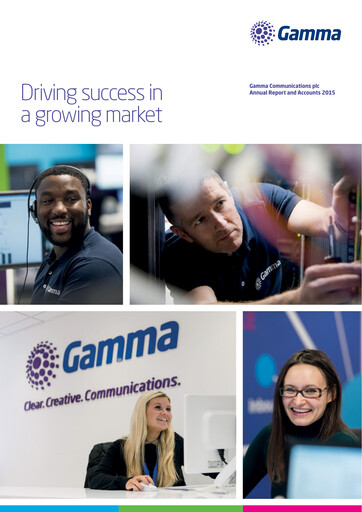 Thumbnail Gamma Communications Annual Report 2015