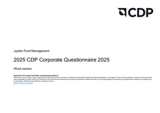 Thumbnail Jupiter Fund Management ESG Report 2025