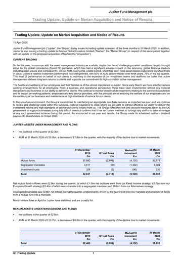 Thumbnail Jupiter Fund Management Quarterly Report 2020-q1