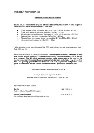 Thumbnail Savills Half-year Report 2005-h1