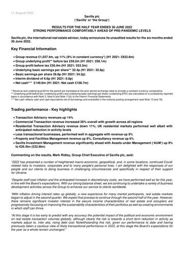 Thumbnail Savills Half-year Report 2022-h1