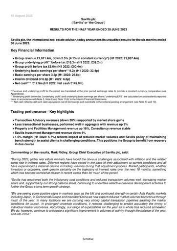 Thumbnail Savills Half-year Report 2023-h1