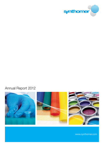 Thumbnail Synthomer Annual Report 2012