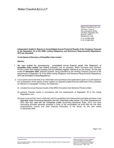 Thumbnail Schaeffler India
 Quarterly Report 2024-q4