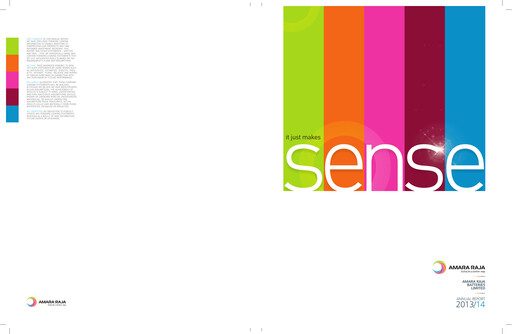 Thumbnail Amara Raja Energy & Mobility Annual Report 2013-2014