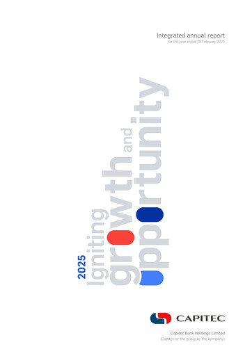 Thumbnail Capitec Bank Annual Report 2025