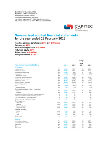 Thumbnail Capitec Bank Financial Statement 2013