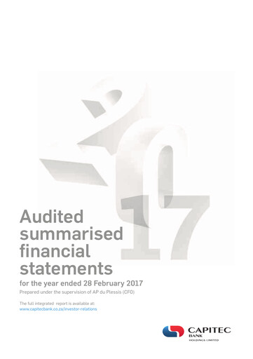 Thumbnail Capitec Bank Financial Statement 2017