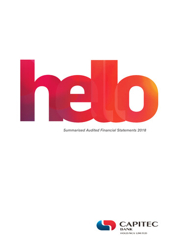 Thumbnail Capitec Bank Financial Statement 2018