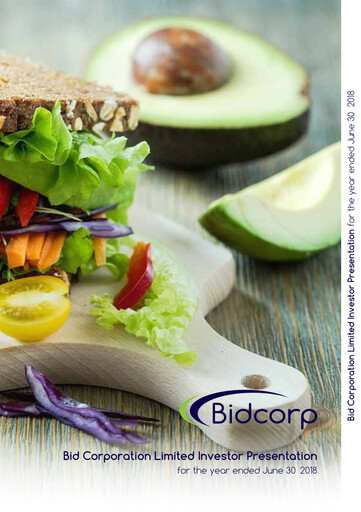 Thumbnail Bid Corp Financial Statement 2018