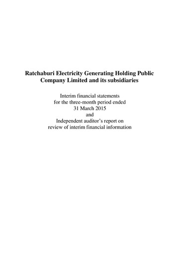 Vorschaubild Ratch Group Quartalsbericht 2015-q1