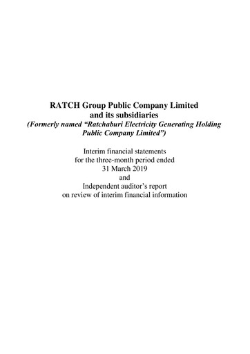 Vorschaubild Ratch Group Quartalsbericht 2019-q1