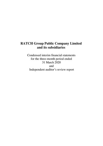 Vorschaubild Ratch Group Quartalsbericht 2020-q1