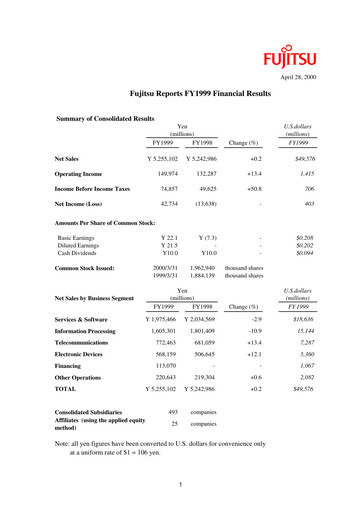 Thumbnail Fujitsu Financial Statement 1999