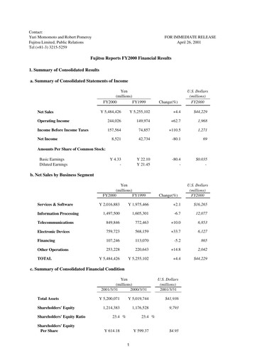 Thumbnail Fujitsu Financial Statement 2000
