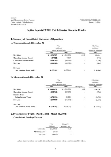 Thumbnail Fujitsu Financial Statement 2001-9m