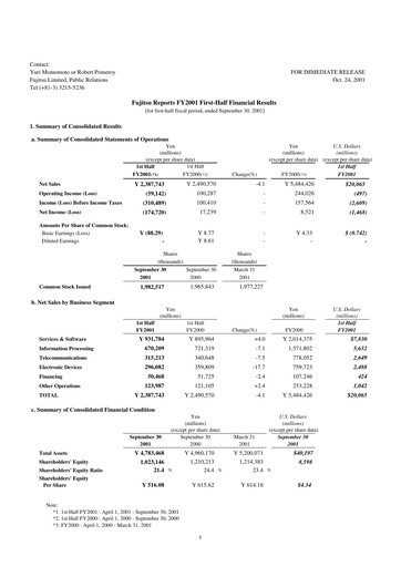 Thumbnail Fujitsu Financial Statement 2001-h1