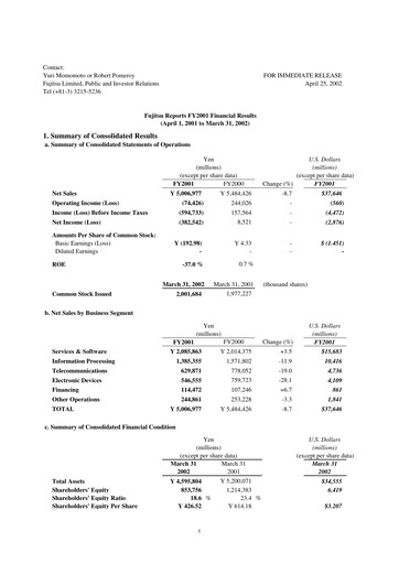 Thumbnail Fujitsu Financial Statement 2001