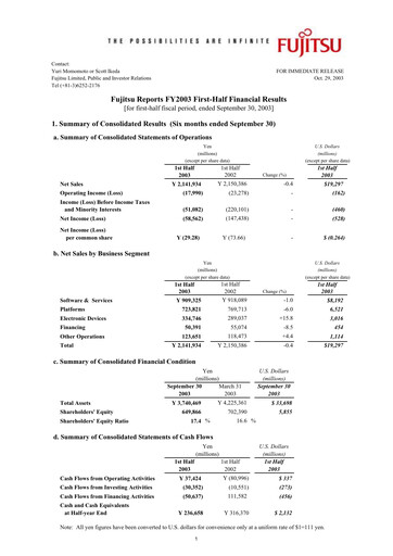 Thumbnail Fujitsu Financial Statement 2003-h1