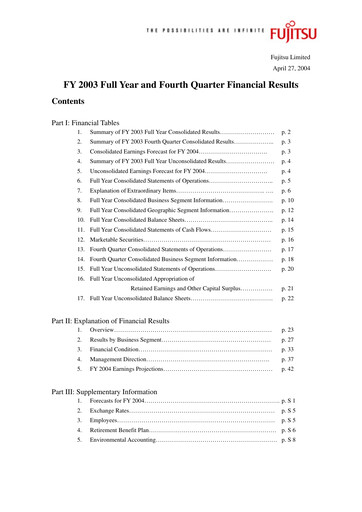 Thumbnail Fujitsu Financial Statement 2003