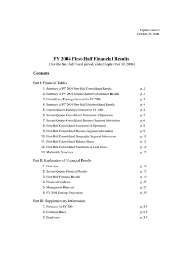 Thumbnail Fujitsu Financial Statement 2004-h1
