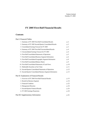 Thumbnail Fujitsu Financial Statement 2005-h1