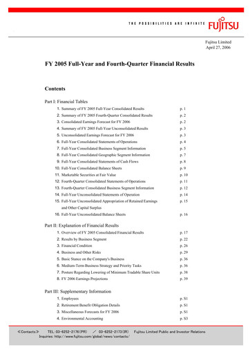 Thumbnail Fujitsu Financial Statement 2005