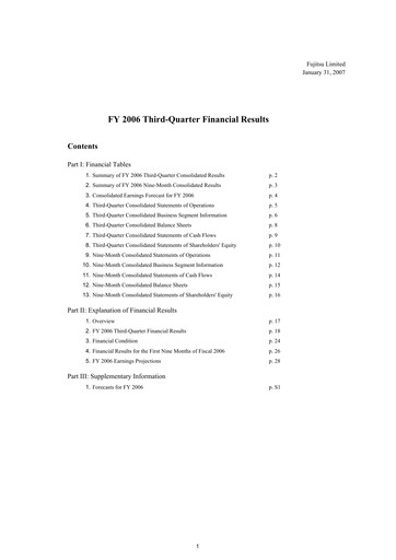 Thumbnail Fujitsu Financial Statement 2006-9m