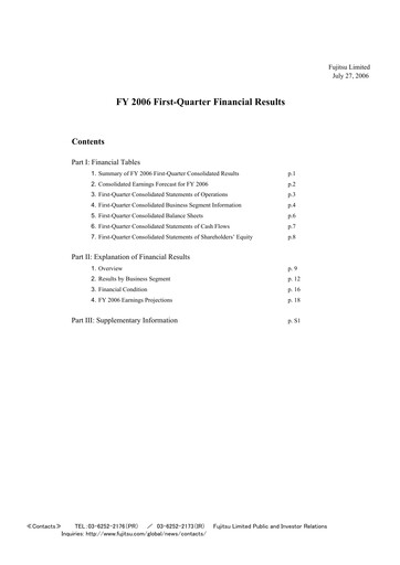 Thumbnail Fujitsu Financial Statement 2006-q1