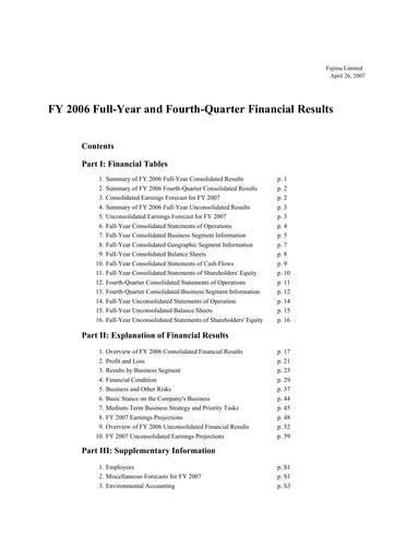 Thumbnail Fujitsu Financial Statement 2006