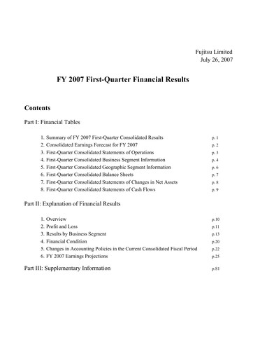 Thumbnail Fujitsu Financial Statement 2007-q1