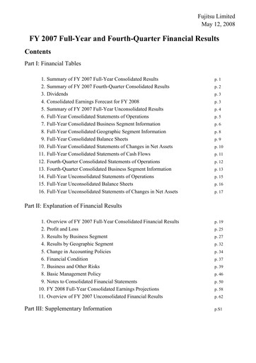 Thumbnail Fujitsu Financial Statement 2007