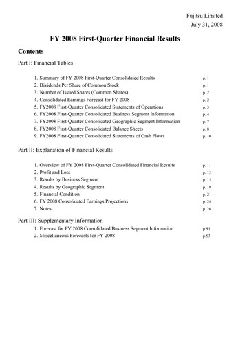 Thumbnail Fujitsu Financial Statement 2008-q1
