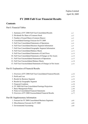 Thumbnail Fujitsu Financial Statement 2008