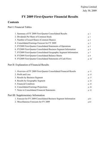 Thumbnail Fujitsu Financial Statement 2009-q1