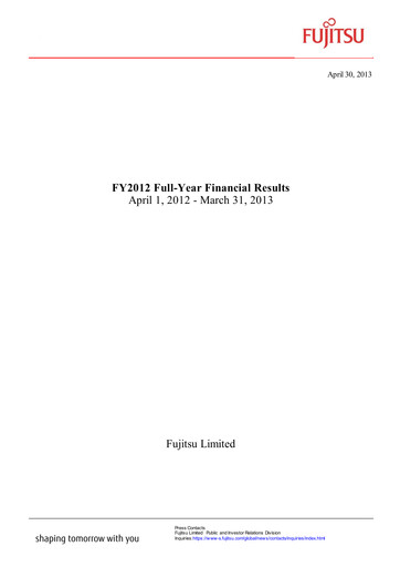 Thumbnail Fujitsu Financial Statement 2012