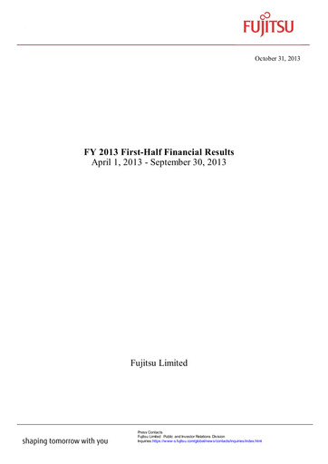 Thumbnail Fujitsu Financial Statement 2013-h1