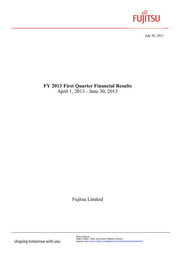 Thumbnail Fujitsu Financial Statement 2013-q1
