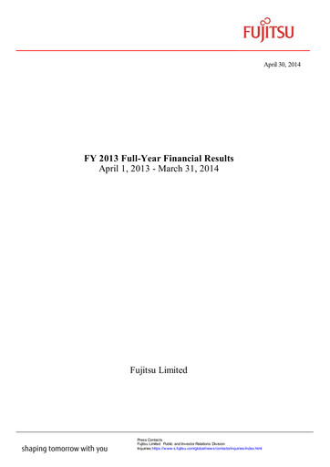 Thumbnail Fujitsu Financial Statement 2013