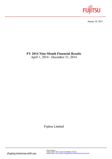 Thumbnail Fujitsu Financial Statement 2014-9m