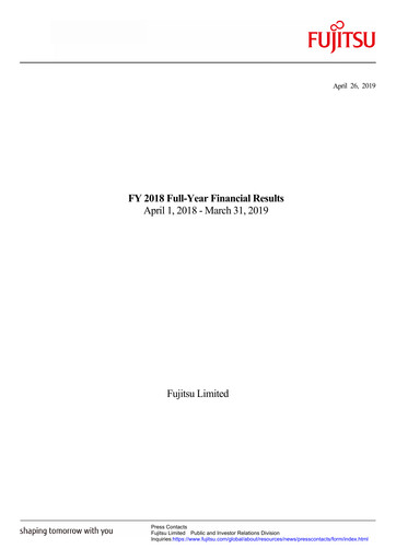 Thumbnail Fujitsu Financial Statement 2018