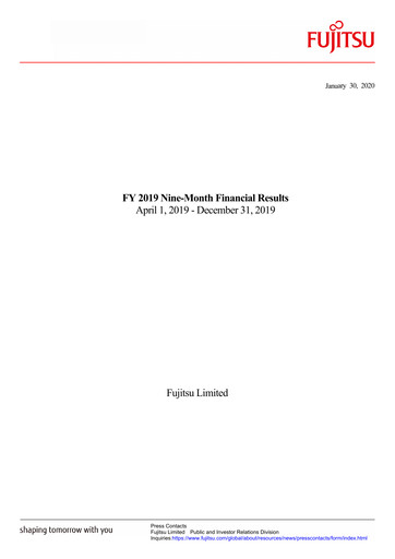Thumbnail Fujitsu Financial Statement 2019-9m